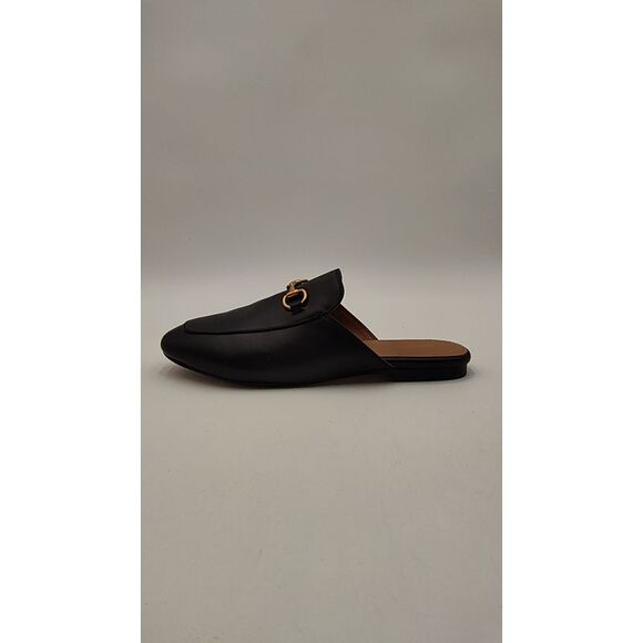 Quince Shoes - Quince Women Italian Leather Horsebit Loafer Mule Black Shoes 9